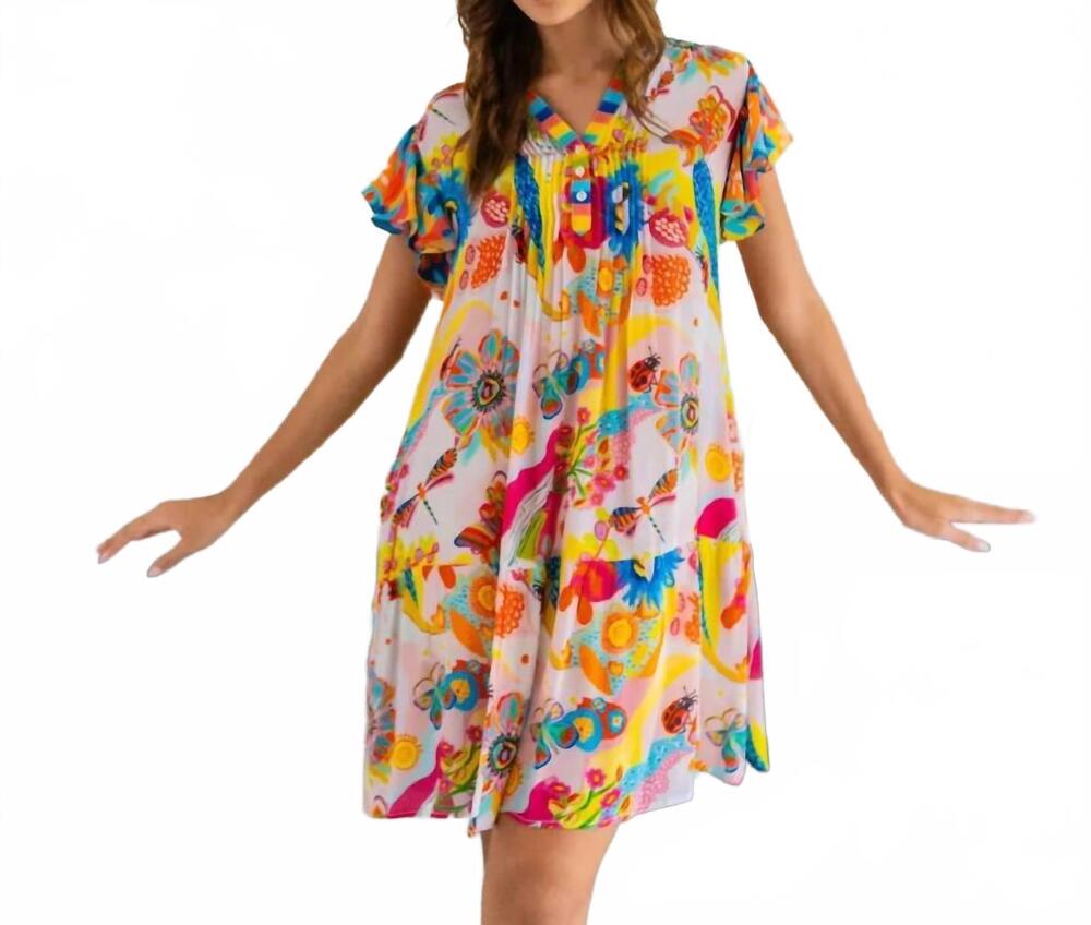 NEW SOHANA ladybug bell dress in multi